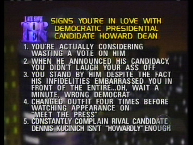 Top 10 Signs You're In Love With Democratic Presidential Candidate Howard 